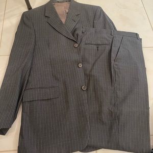 Mens 3 Button striped suit